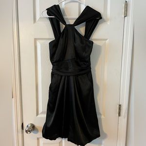 David’s bridal little black dress halter cocktail party prom dance wedding